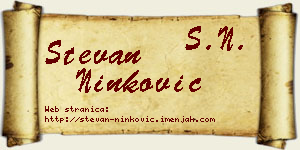 Stevan Ninković vizit kartica